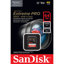 SANDISK SDXC 64GB 200MB V30