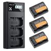 K&F CONCEPT Kit 3 Baterias NP-FZ100 2280mAh com Carregador triplo