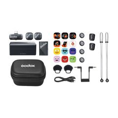 GODOX Microfone de Lapela Wireless Cube-C - Kit USB-C + Lightning + TRS