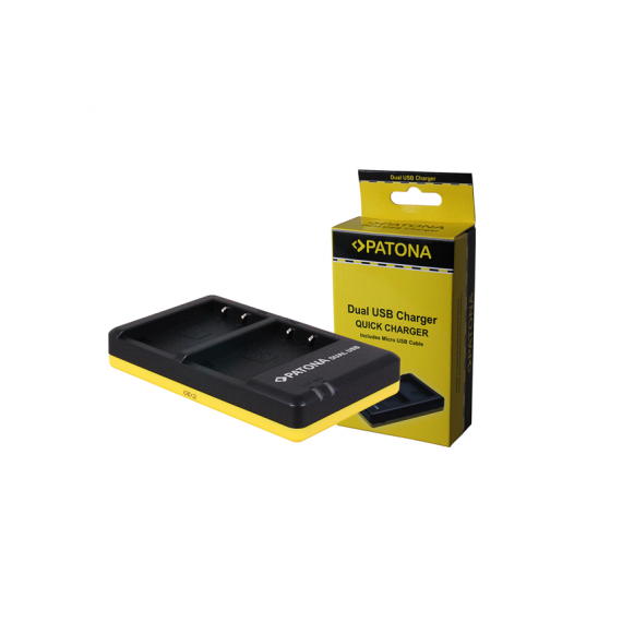 PATONA Carregador Duplo USB para Baterias Olympus BLN-1