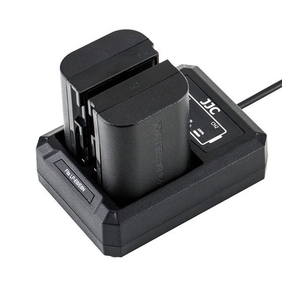​JJC Carregador USB Duplo para Baterias LP-E6 / LP-E6NH